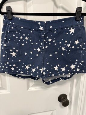 J. Crew Navy Star Print Cotton Shorts